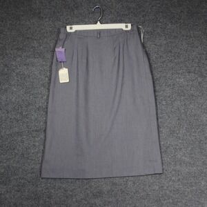 Schrader Sport Women's Gray 70s Polyester Linen Blend‎ Skirt Size 14 Vintage